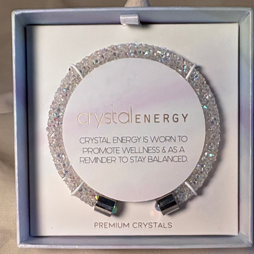 Silver  Crystal Bracelet to promote wellness and balance.